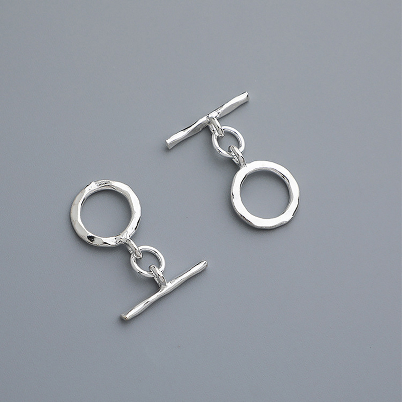 Jewelry Making In La - 925 Sterling Silver Toggle Clasp Hammered
