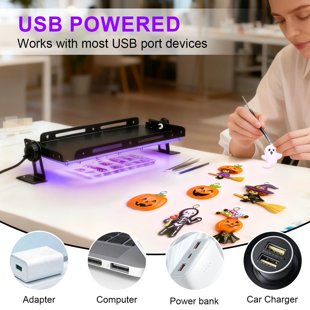 Portable 50 96 144 LED UV Resi - Jewelry Making Dc review and price